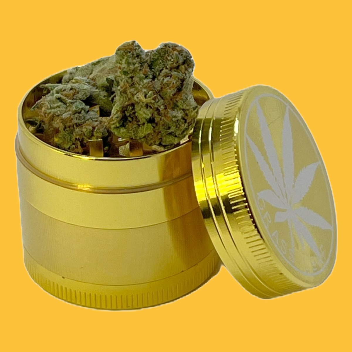Grinder – Kräutermühle in Goldoptik